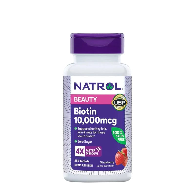 Natrol Biotin Beauty 10,000mcg (250Tablets)