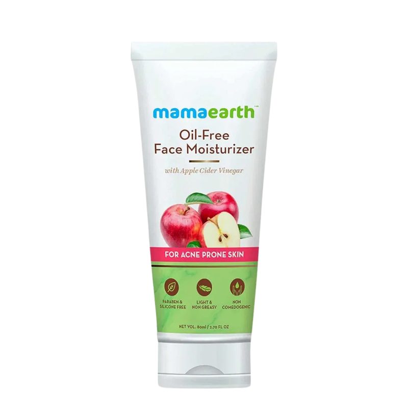 Mamaearth Oil-Free Face Moisturizer for Oily, Acne-Prone Skin | Prevents Acne & Pimples | Reduces Breakouts | Gives Non-Greasy Long Lasting Hydration | 2.71 Fl Oz/80 ml