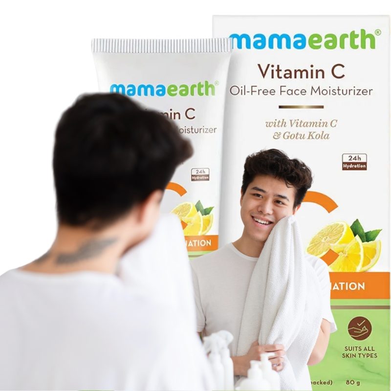 MAMAEARTH Vitamin C Oil-Free Face Moisturizer | Skin Illumination with Gotu Kola | Reduces Dryness & Restores Radiance | Non-Sticky Moisturization | 2.71 Fl Oz (80ml) - Image 2
