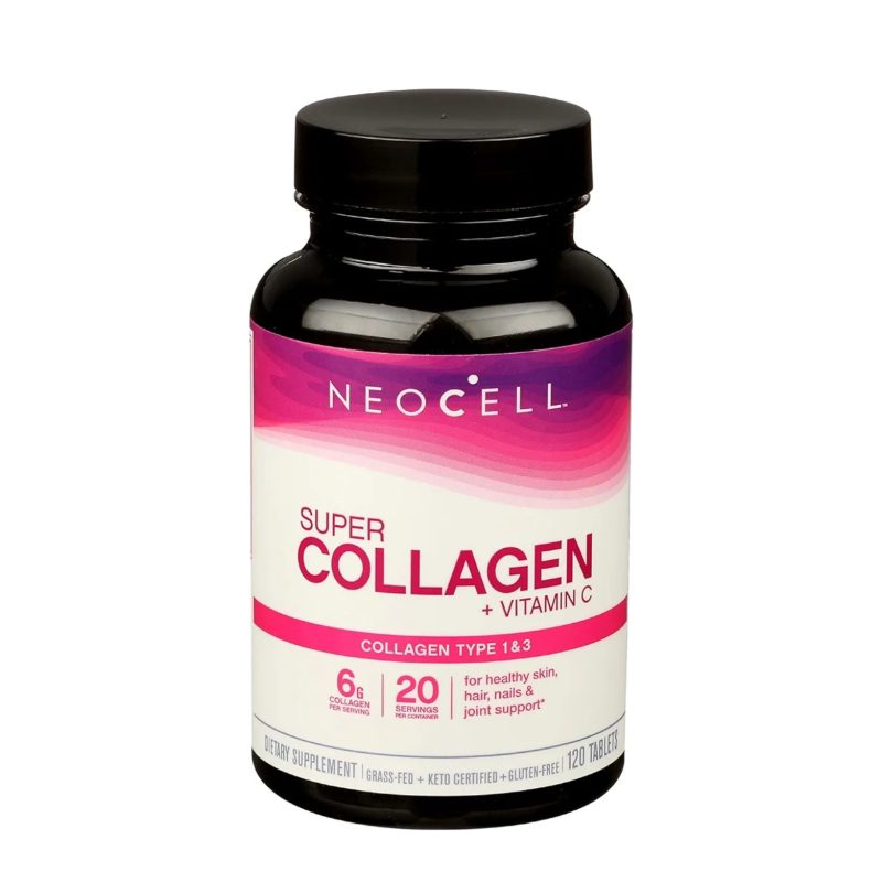 Neocell Super Collagen Type 1 and 3 plus Vitamin C Tablets, 120 Count