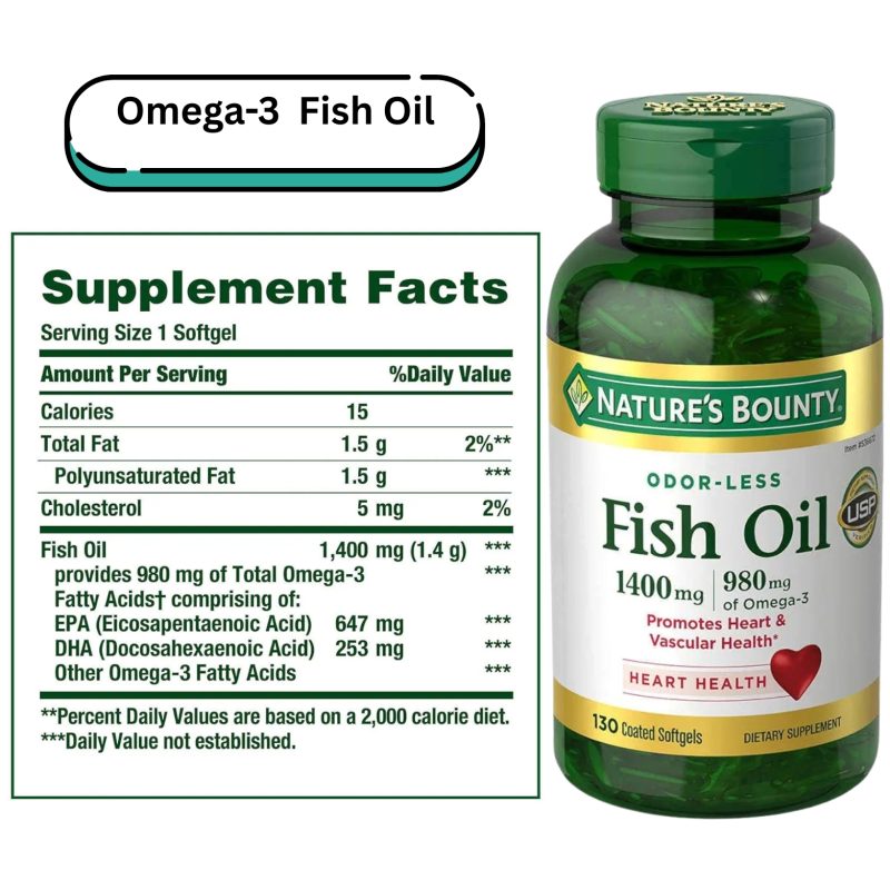 Natures Bounty Fish Oil- 130 Softgel - Image 2