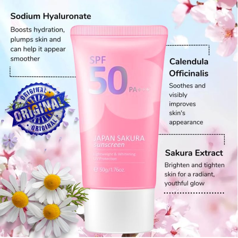 Laikou Japan Sakura Moisture Sunscreen SPF 50PA+++ - Image 4