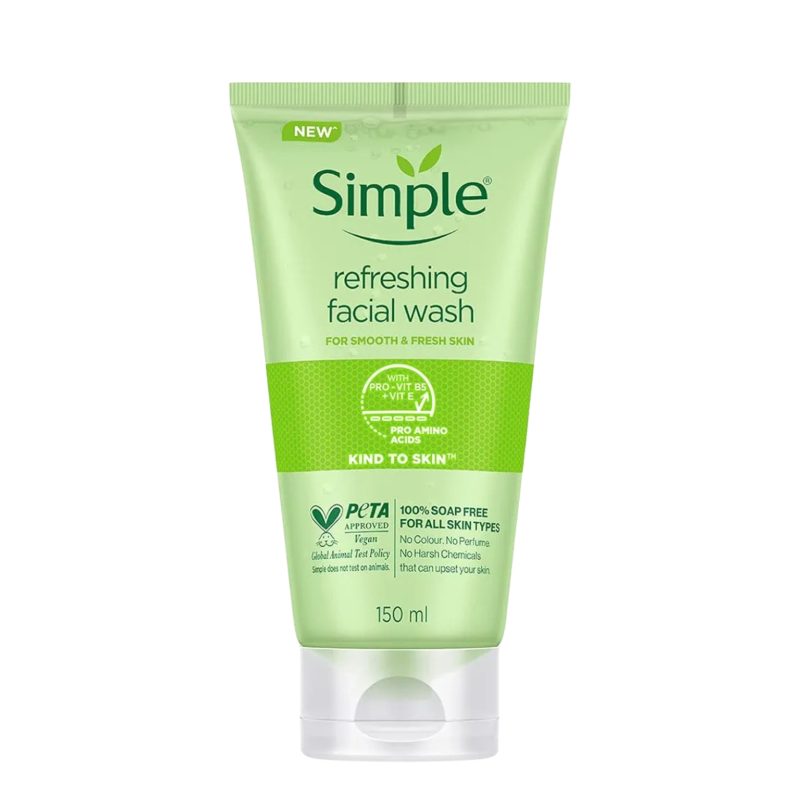 Simple Kind to Skin Refreshing Facial Wash Gel ,150 ml (5 Ounce)