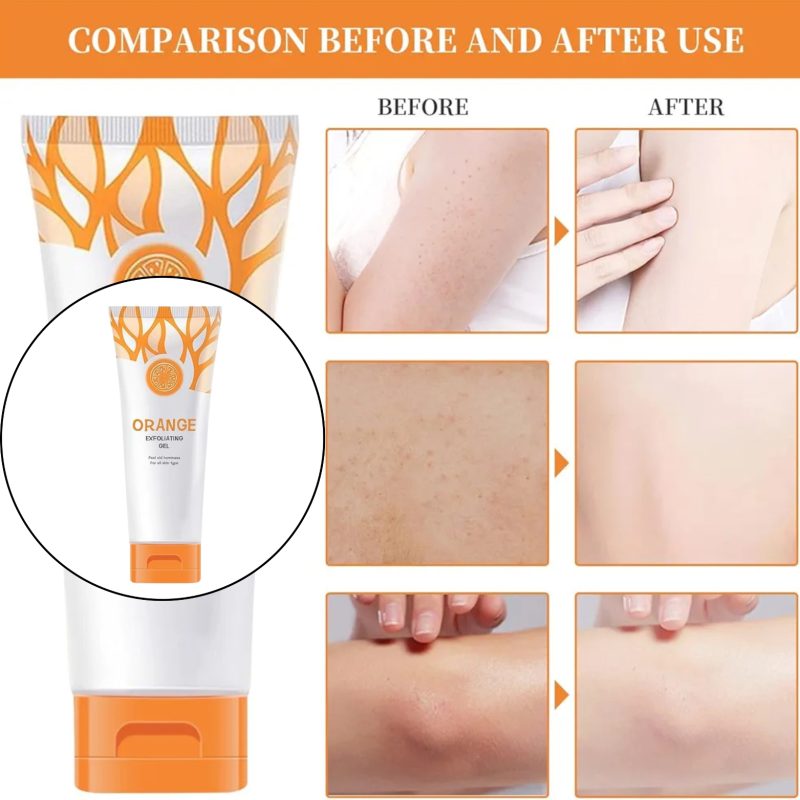 Orange Exfoliating Gel Scrub Face Body Skin Peeling Gel Face Scrub Deep Cleansing Moisturizing Facial Exfoliator 50g - Image 2