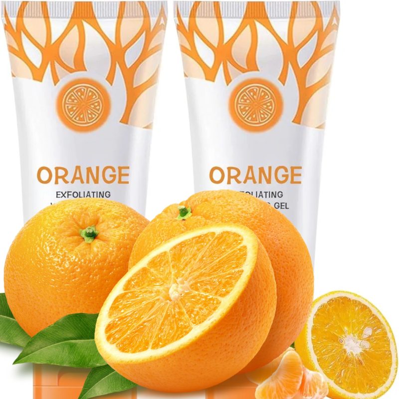 Orange Exfoliating Gel Scrub Face Body Skin Peeling Gel Face Scrub Deep Cleansing Moisturizing Facial Exfoliator 50g - Image 3